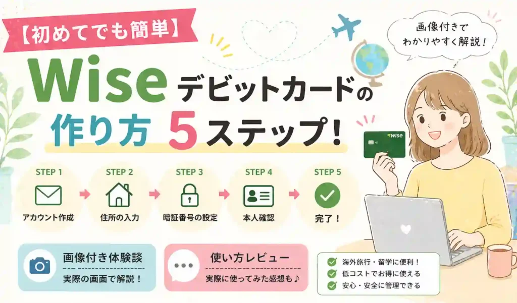 wiseデビットカードの作り方５ステップ