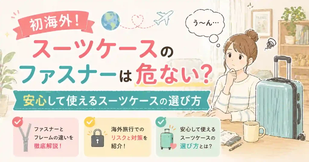 ファスナー式スーツケースは危険？選び方