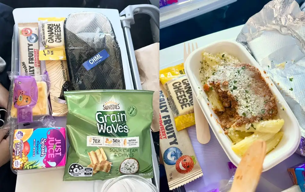 ニュージーランド航空エコノミーkids機内食昼食内容