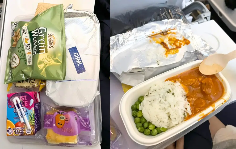 ニュージーランド航空エコノミーkids機内食夕食内容