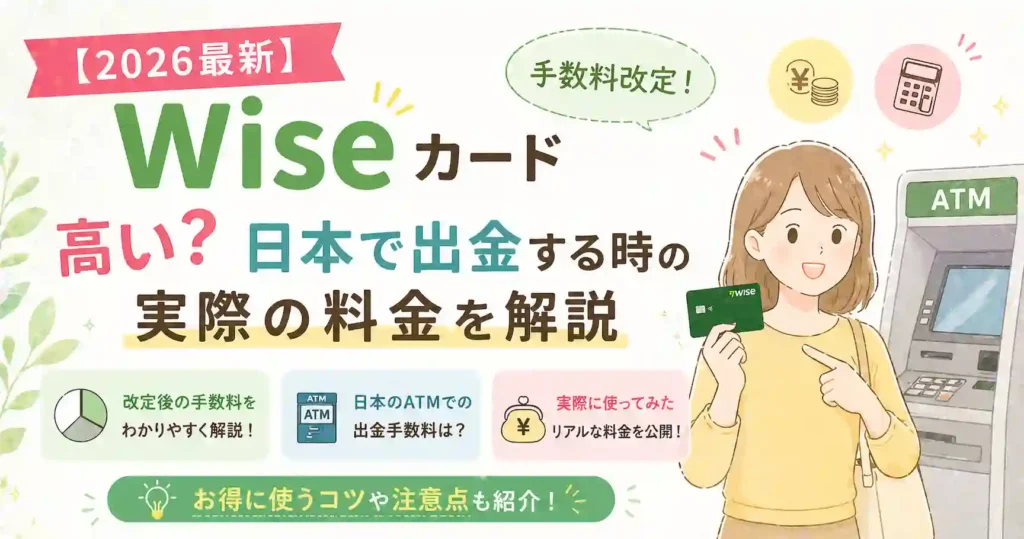 2026最新Wiseカード手数料改定！高い？日本で使う時の実際の料金
