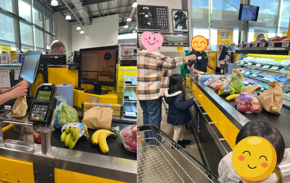 Pak'nSave(パックンセイブ)店内の様子、お会計、レジ