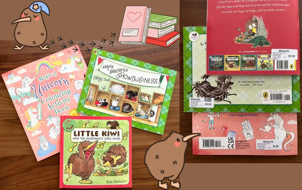 ニュージーランドWhitcoullsで買った雑貨・お土産Picture Books(絵本、ぬり絵)