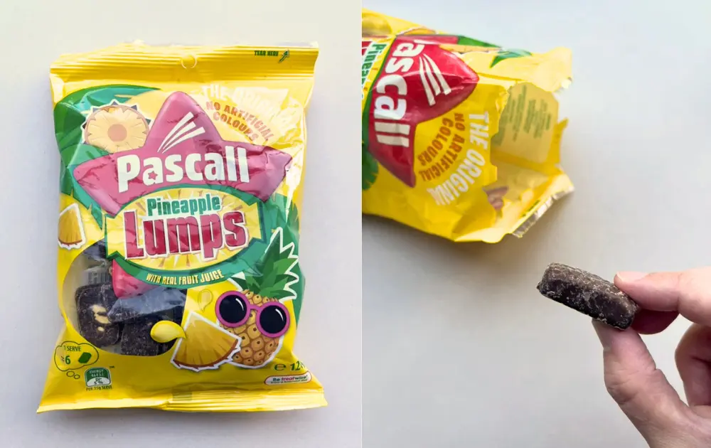 ニュージランドで買えるグミ・キャンディPascall Pineapple Lumps