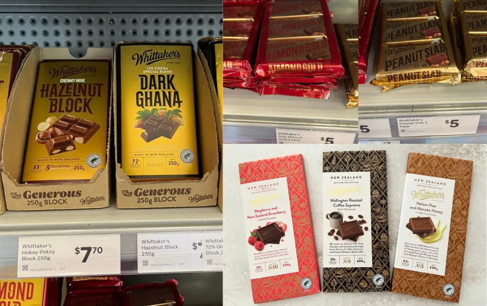 ニュージランドで買えるWhittaker'sのチョコレート